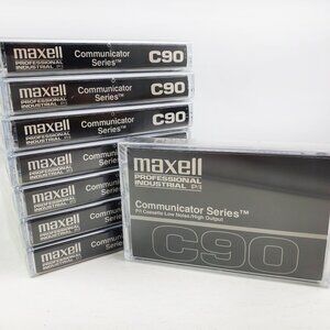 Maxell Blank Cassette Tapes C90 Communicator Series Lot of 8 Professional Sealed